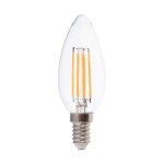 V-TAC Lampadina LED E14 4W Candela Filamento 3 Ste...