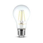 V-TAC Lampadina LED E27 4W 100LM/W A60 Filamento 6...