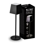 V-TAC Lampada LED da Tavolo 2W Colore Nero in Allu...