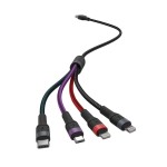 V-TAC Cavo 4in1 da USB-A a USB Tipo-C, Micro-USB, ...