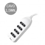 V-TAC Multipresa con Cavo 1,5m 4 Prese 10/16A 2P+T...