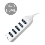 V-TAC Multipresa con Cavo 1,5m 5 Prese 10/16A 2P+T...