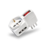 V-TAC Adattatore Multipresa con 2 Prese Laterali 1...