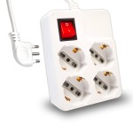 V-TAC Multipresa con Cavo 1,5m 4 Prese 10/16A 2P+T...