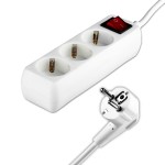 V-TAC Multipresa con Cavo 1,5m 3 Prese 10A 2P + Sc...