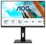 Aoc Monitor 31,5 Led Va Uhd 16:9 4Ms 350 Cdm, Pivo...