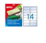 APLI 10052 etichetta per stampante Trasparente