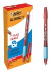 BIC Illusion Rosso Penna a sfera Medio 1 pz