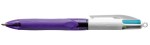 BIC 4 Colours Grip Blu, Verde, Rosa, Viola Penna a...