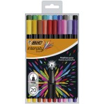 BIC 953035 marcatore Fine Nero, Blu, Marrone, Verd...