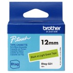 ORIGINALE Brother Nastro Nero su verde Btag-G31 Bt...