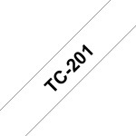 Brother TC-201 nastro per etichettatrice Nero su b...