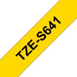 ORIGINALE Brother Nastro Nero su giallo TZe-S641 T...