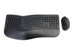 Tastiera+Mouse Wireless Ergonomic 1600 Dpi 125 Tasti