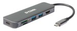 Hub USB-C 6 in 1 con HDMI/lettore di schede/Power ...