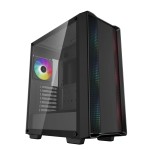 Case DeepCool Mid Tower CC560 ARGB V2 Black, 4 ven...
