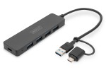 Digitus Hub Usb 3.0, 4 Porte, Slim Line