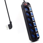 Ewent EW3850 protezione da sovraccarico Nero 6 pre...