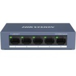 Switch Hikvision 10/100 Case Metallico - Soho 5 10...