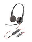 HP Poly Blackwire 3225 Stereo USB-C Headset +3.5mm...