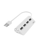 Hama Hub USB 2.0 da tavolo, 4 porte, cavo integrat...
