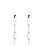 Hama 00205245 cavo coassiale 0,75 m Bianco