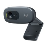 Logitech C270 Webcam HD, HD 720p/30fps, Videochiam...