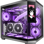 Mars Gaming MC3TCORELCD computer case Midi Tower N...