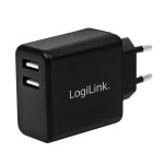 Compra Adattatore Di Corrente Con 2 Porte Usb 12W Nero Adattatore Di Corrente Con 2 Porte Usb 12W Nero