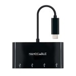 Nanocable 10.16.4401-BK hub di interfaccia USB 3.2...