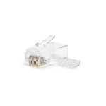 100 connettori RJ45 Cat.6 a 8 fili - Colore traspa...