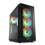 Sharkoon Case Atx Tg6M Rgb 2Xusb 2.0, 2Xusb 3.0, V...