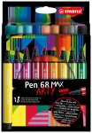 Compra STABILO Pen 68 MAX marcatore Colori assortiti 18 pz STABILO Pen 68 MAX marcatore Colori assortiti 18 pz