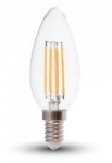 V-TAC VT-1986D Lampadina LED E14 4W Candela filame...