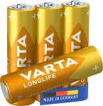 Batteria Stilo Aa 1,5V Lr6 Long Life 4Pz Varta