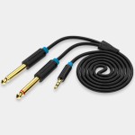 Vention BACBG cavo audio 1,5 m 3.5mm 2 x 6.35mm Nero