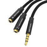 Vention BBMBY cavo audio 0,3 m 2 x 3.5mm 3.5mm Nero