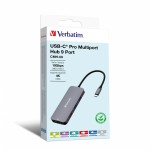 Verbatim Usb C Pro Multiporte Hub 9 In 1 Hdmi 4K