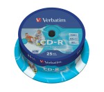 Verbatim Cd-R 52X 700Mb 25Pk Ops Spindle Wide Prin...