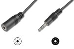 Cavo Audio Stereo 3,5Mm Maschio/Femmina Mt 1,80 Nero