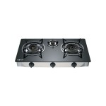 Muvip Cucina a Gas Acciaio Inox 3 Fuochi - Vetro T...
