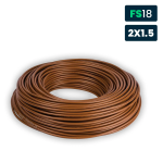 Cavo Bipolare Fs18Or18 450/750V 2X1,5MmІ Marrone
