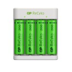 GP Battery Caricabatterie USB Recyko E211 con 4 Ba...