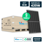 V-TAC Set 3kW con 9 Pannelli Solari 420W Trina Ver...
