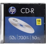 HP CRE00085 CD-R 80Min/700MB/52x Slim case (10 Disc)