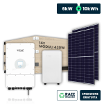 Kit Fotovoltaico Trifase 6Kw Con Inverter Ibrido D...