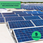 Kit Struttura In Alluminio Per Montaggio 9 Pannell...