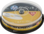 HP DRE00027 DVD+R 4.7GB/120Min/16x Cakebox (10 Disc)