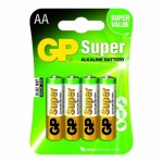 GP Confezione da 4 Batterie Super Alcaline LR06 AA...