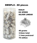 Set 80 Sottotasti Switches Kailh Ks Speed Silver L...